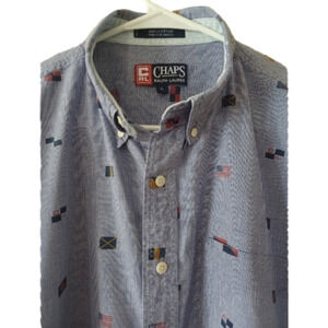 Chaps by Ralph Lauren shirt mens size Large USA flag